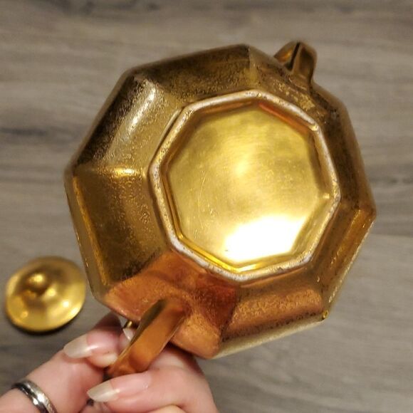 Vintage RARE Gold Sugar & Creamer Set - Picture 8 of 11